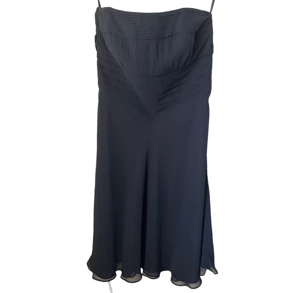 White House Black Market 4 black strapless dress